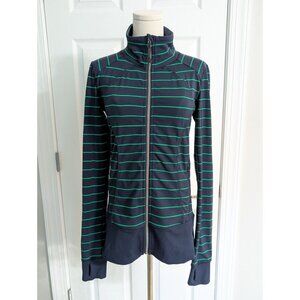 lululemon athletica Navy and Green Striped Jacket